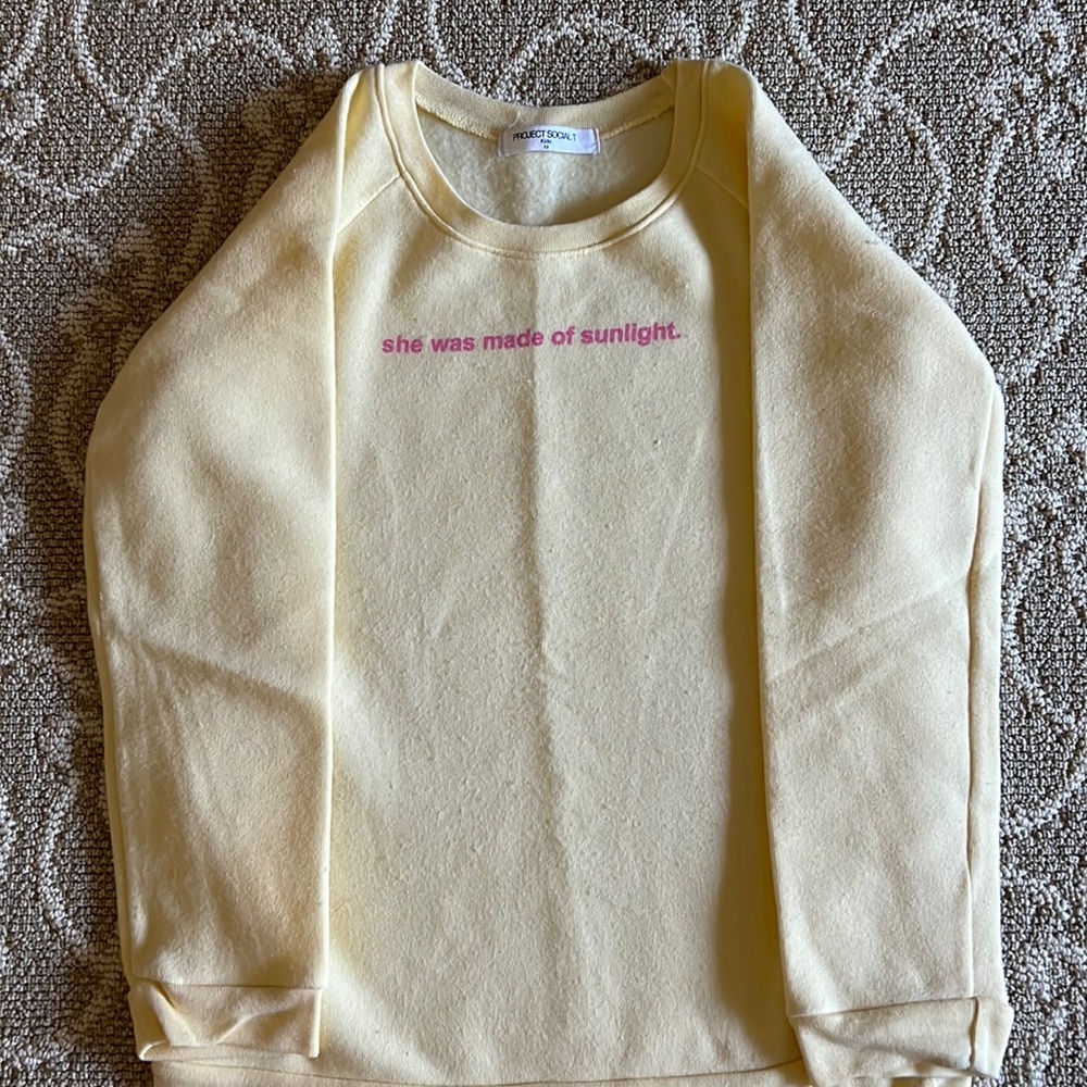 Project Social T light yellow sweatshirt